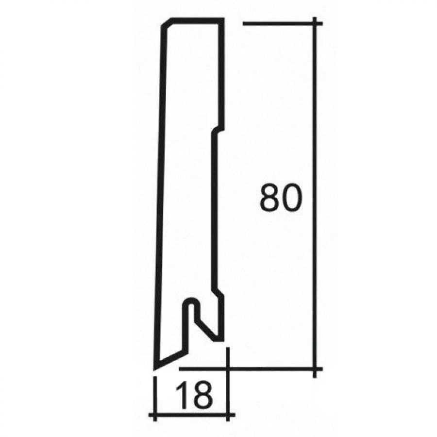 Плінтус Kluchuk Модерн KLM80-01 Дуб Натуральний (80 мм) - Зображення 2
