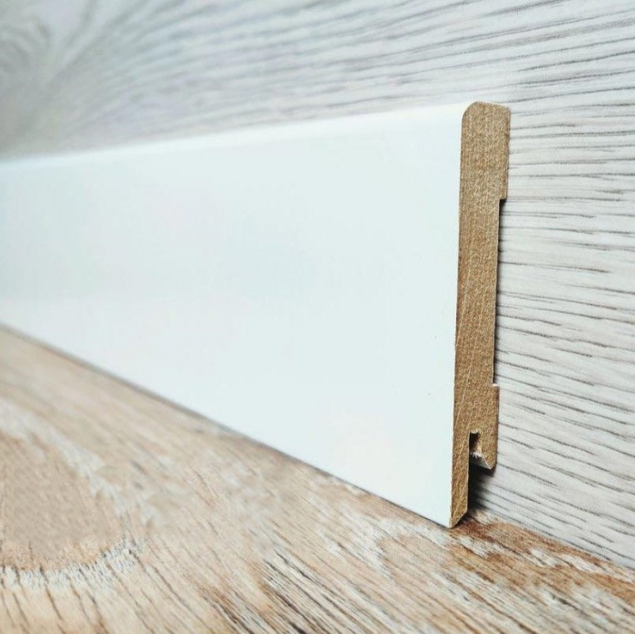 Плинтус МДФ Белый Kluchuk 100 мм Прямой