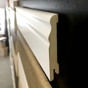 Плінтус МДФ Білий Kluchuk 80 мм Хвиля