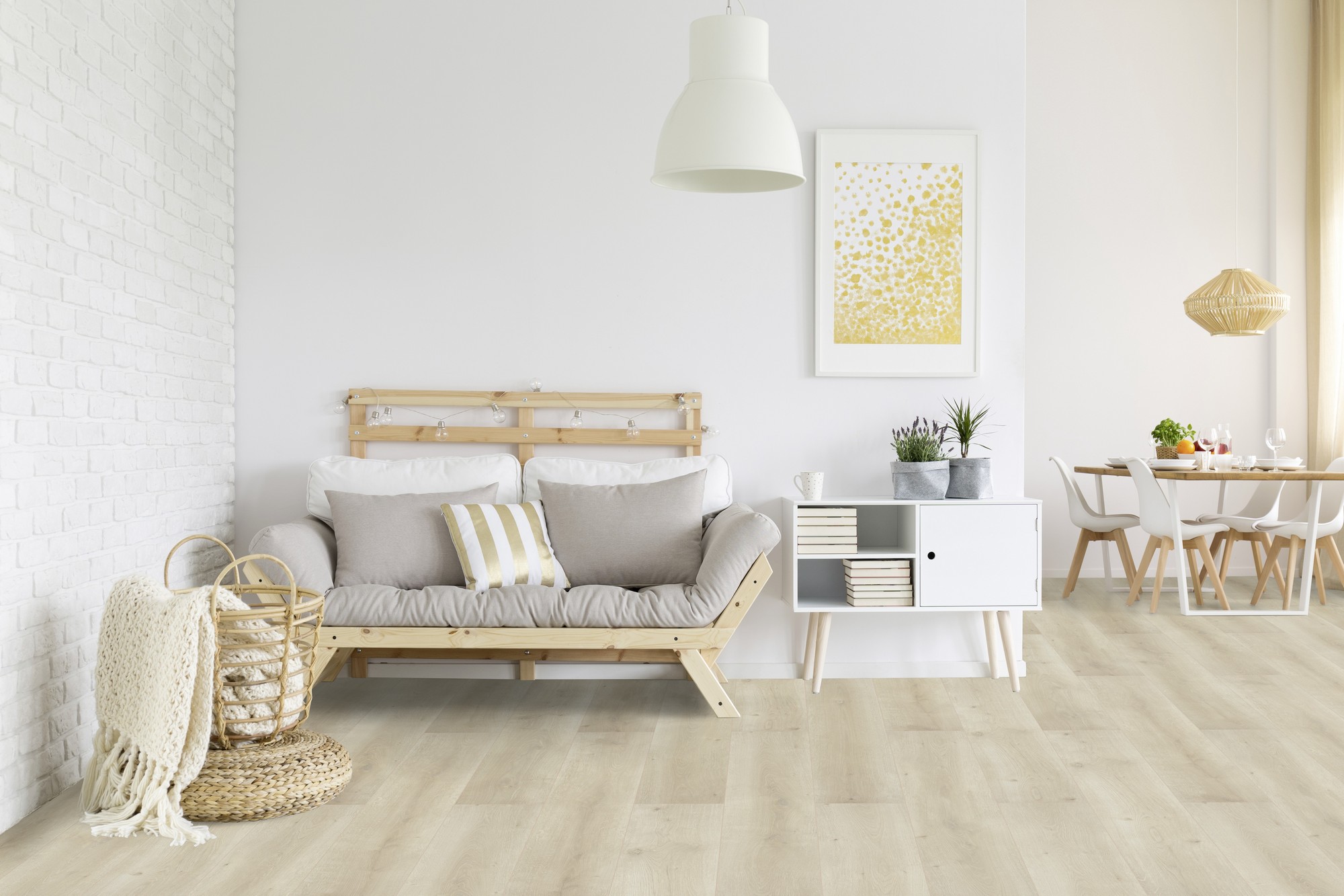 Ламінат Classen Pool 4V WR 52355 Дуб Кремовий натуральний