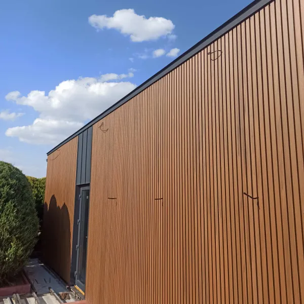 Фасадная реечная 3D панель цвет Тик - Image 3