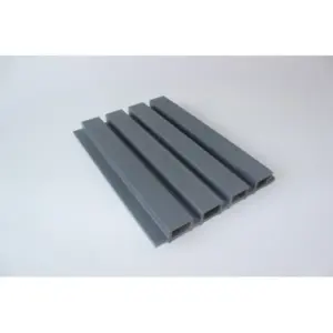 Фасадная реечная 3D панель цвет Графит